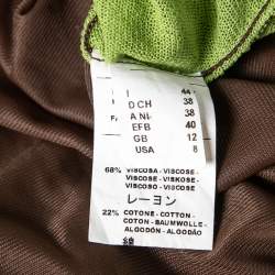 Pre Owned M Missoni Multicolor Textured Knit Turtleneck Sleeveless Belted Dress M