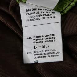 Pre Owned M Missoni Multicolor Textured Knit Turtleneck Sleeveless Belted Dress M