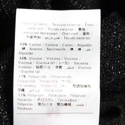 Pre Owned M Missoni Black Patterned Lurex Knit Neck Tie Detail Top S