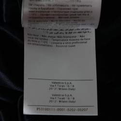 Pre Owned M Missoni Navy Blue & Gold Chevron Pattern Lurex Knit Dress S