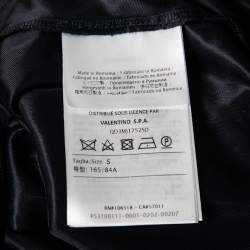 Pre Owned M Missoni Navy Blue & Gold Chevron Pattern Lurex Knit Dress S