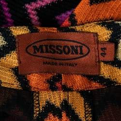 Pre Owned Missoni Multicolor Chevron Patterned Knit Shorts M