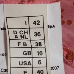 Pre Owned فستان إم ميسوني حرير مطبوع وردي مزين مكشكشة صدرية مزخرفة مقاس متوسط (ميديوم)