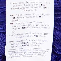 Pre Owned M Missoni Purple Chevron Knit Palazzo Trousers L