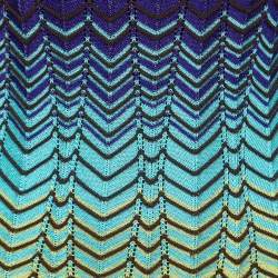 Pre Owned M Missoni Multicolor Chevron Patterned Knit Mini dress S