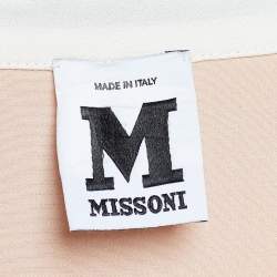 Pre Owned M Missoni Pale Pink Silk Button Front Sheer Shirt M