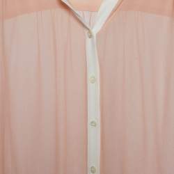 Pre Owned M Missoni Pale Pink Silk Button Front Sheer Shirt M