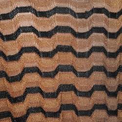 Pre Owned M Missoni Brown Lurex Knit Long Sleeve Shrug M
