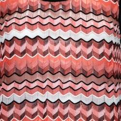 Pre Owned M Missoni Multicolor Chevron Patterned Knit Top M