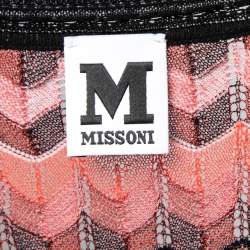 Pre Owned M Missoni Multicolor Chevron Patterned Knit Top M