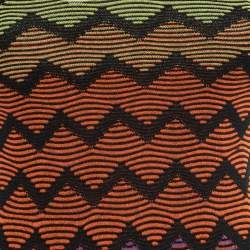 Pre Owned M Missoni Multicolor Zig-Zag Patterned Knit Dress S