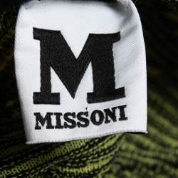 Pre Owned M Missoni Multicolor Zig-Zag Patterned Knit Dress S