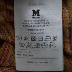 Pre Owned M Missoni Multicolor Patterned Knit Top S