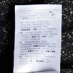 Pre Owned M Missoni Black Lurex Knit Long Sleeve Midi Dress S