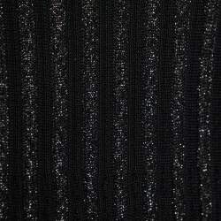 Pre Owned M Missoni Black Lurex Knit Long Sleeve Midi Dress S