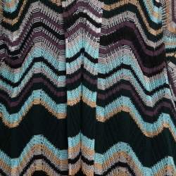 Pre Owned M Missoni Multicolor Patterned Knit Tunic Mini Dress S