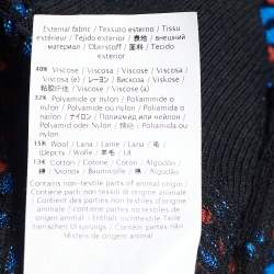 Pre Owned M Missoni Black & Blue Knit Button Front Cardigan M