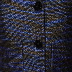 M Missoni Multicolor Striped Knit Button Front Coat M