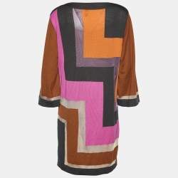 Pre Owned M Missoni Multicolor Wool Shift Dress M