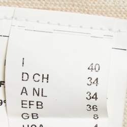 Pre Owned M Missoni Beige Multicolor Patterned Knit Midi Dress S