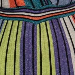 Pre Owned M Missoni Multicolor Striped Lurex Knit Jumpsuit S