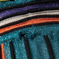 Pre Owned M Missoni Multicolor Striped Lurex Knit Jumpsuit S