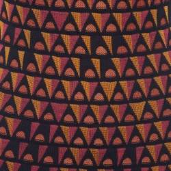Pre Owned M Missoni Multicolor Geometric Patterned Wool Knit Mini Dress S
