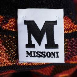 Pre Owned M Missoni Multicolor Geometric Patterned Wool Knit Mini Dress S