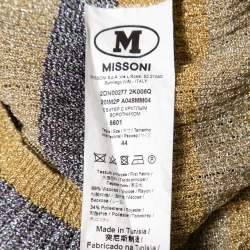 Pre Owned M Missoni Collection Multicolor Striped Lurex Knit Top M