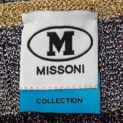 Pre Owned M Missoni Collection Multicolor Striped Lurex Knit Top M