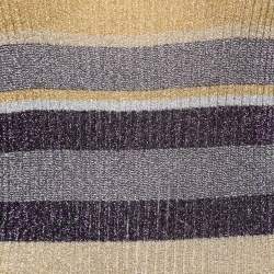 Pre Owned M Missoni Collection Multicolor Striped Lurex Knit Top M