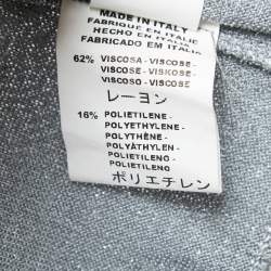 مملوكة مسبقًا M Missoni Silver Knit Cowl Neck Sleeveless Top S