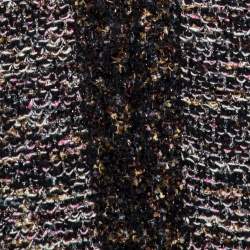 M Missoni Black Lurex Knit Hook Front Coat M