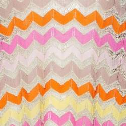 Pre Owned M Missoni Multicolor Lurex Cotton Knit Top L