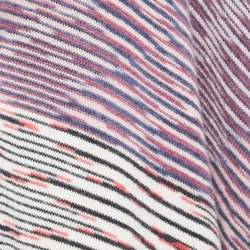 Pre Owned M Missoni Multicolor Patterned Wool Knit Poncho One Size