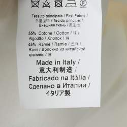 Pre Owned M Missoni White Cotton and Ramie Single-Breasted Sleeveless Jacket M