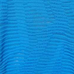 Pre Owned M Missoni Blue Knit Sleeveless Top L