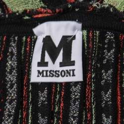 Pre Owned M Missoni Multicolor Alga and Bubble Pattern Knit Sleeveless Midi Dress S