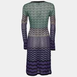 Pre Owned M Missoni Multicolor Patterned Knit Mini Dress M