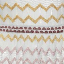 Pre Owned M Missoni Grey Patterned lurex Knit Sleeveless Sheer Mini Dress M
