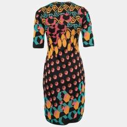 Pre Owned M Missoni Multicolor Patterned Knit Bodycon Dress S