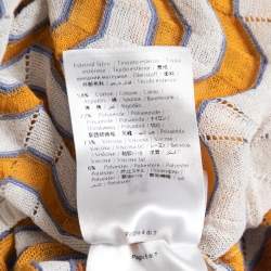 Pre Owned M Missoni Multicolor Patterned Knit Half Sleeve T-Shirt L