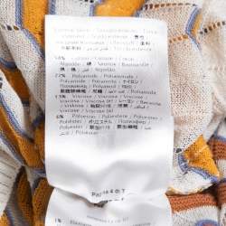 Pre Owned M Missoni Multicolor Patterned Knit Half Sleeve T-Shirt L