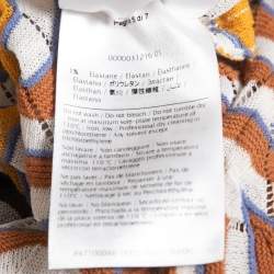 Pre Owned M Missoni Multicolor Patterned Knit Half Sleeve T-Shirt L