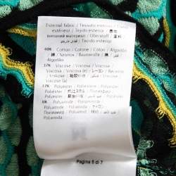 Pre Owned M Missoni Green/Multicolor Patterned Knit Midi Dress M