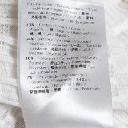 Pre Owned M Missoni White Patterned Knit Button Front Cardigan M