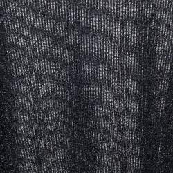 Pre Owned M Missoni Navy Blue Lurex Knit Kimono Sleeve Oversized Top S