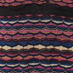 Pre Owned M Missoni Multicolor Lurex Knit Halter Neck Maxi Dress L
