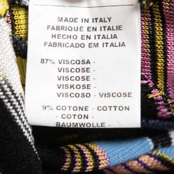 Pre Owned M Missoni Multicolor Patterned Knit Sleeveless Midi Dress M