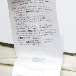 Pre Owned M Missoni Pale Yellow Lurex Chevron Knit Sleeveless Dress M